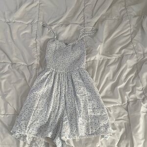 Hollister Blue and White Floral Kids Dress